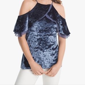 White House Black Market velvet top